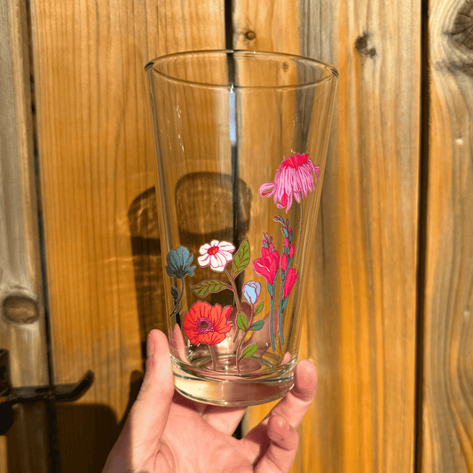 Wildflower Pint Glass