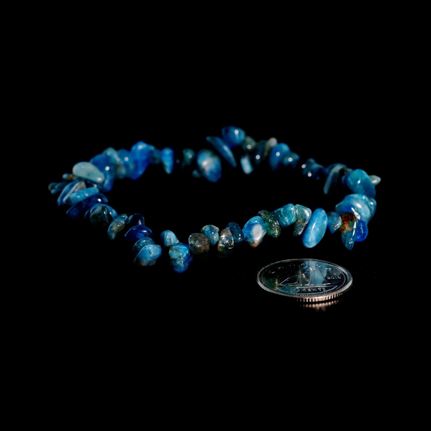 Apatite Blue Bead Bracelet