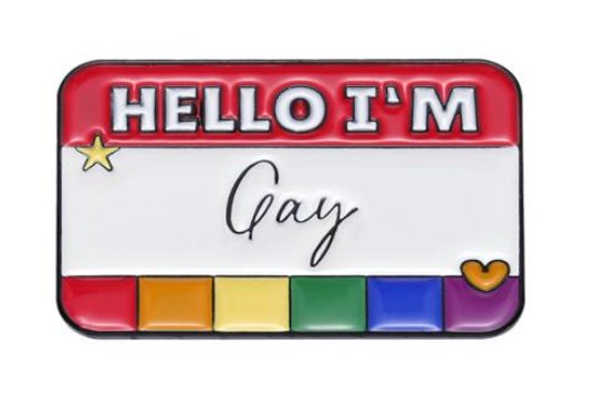 "Hello I'm..." Themed Pins