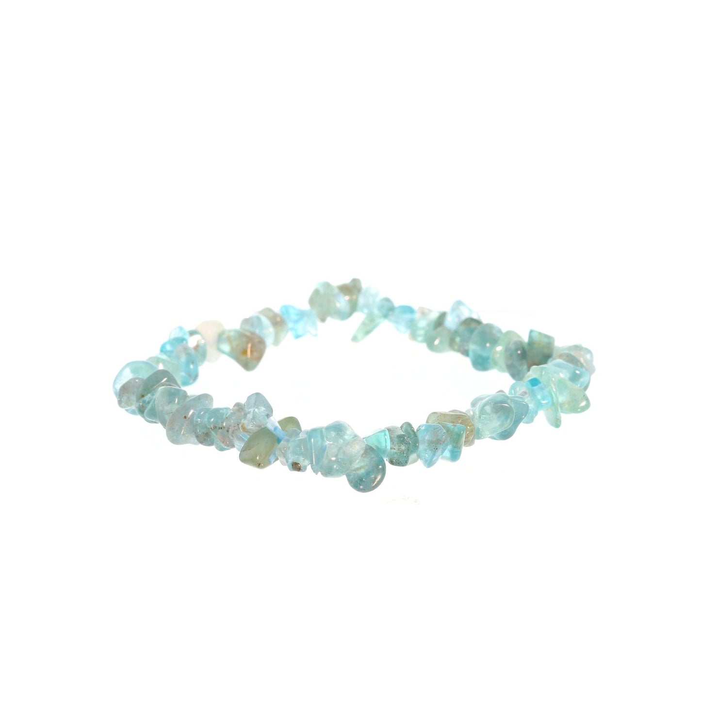 Apatite Blue Bead Bracelet