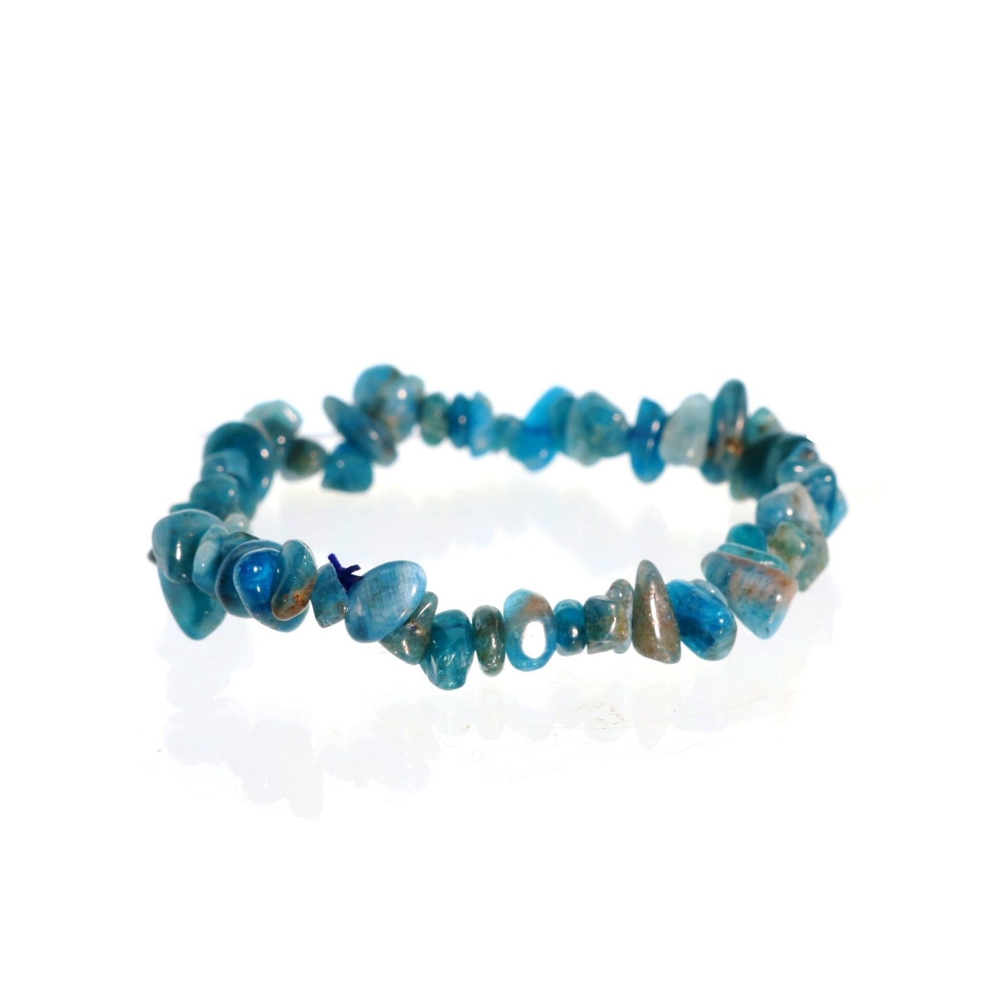 Apatite Blue Bead Bracelet