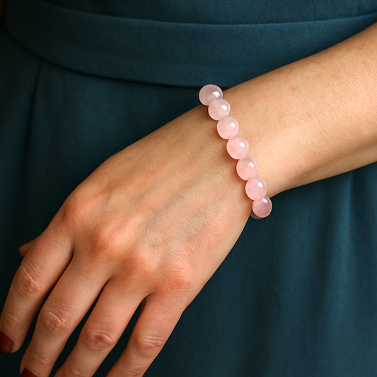 Rose Quartz Bead Bracelet
