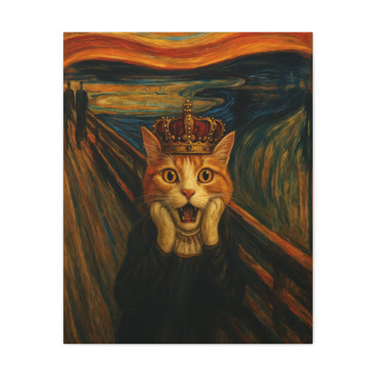 Cat Art of The Scream, Colorful Funny Cat Lovers, Wall Art, Home Decor, Cat Owners Gift, Cat Lover Gift