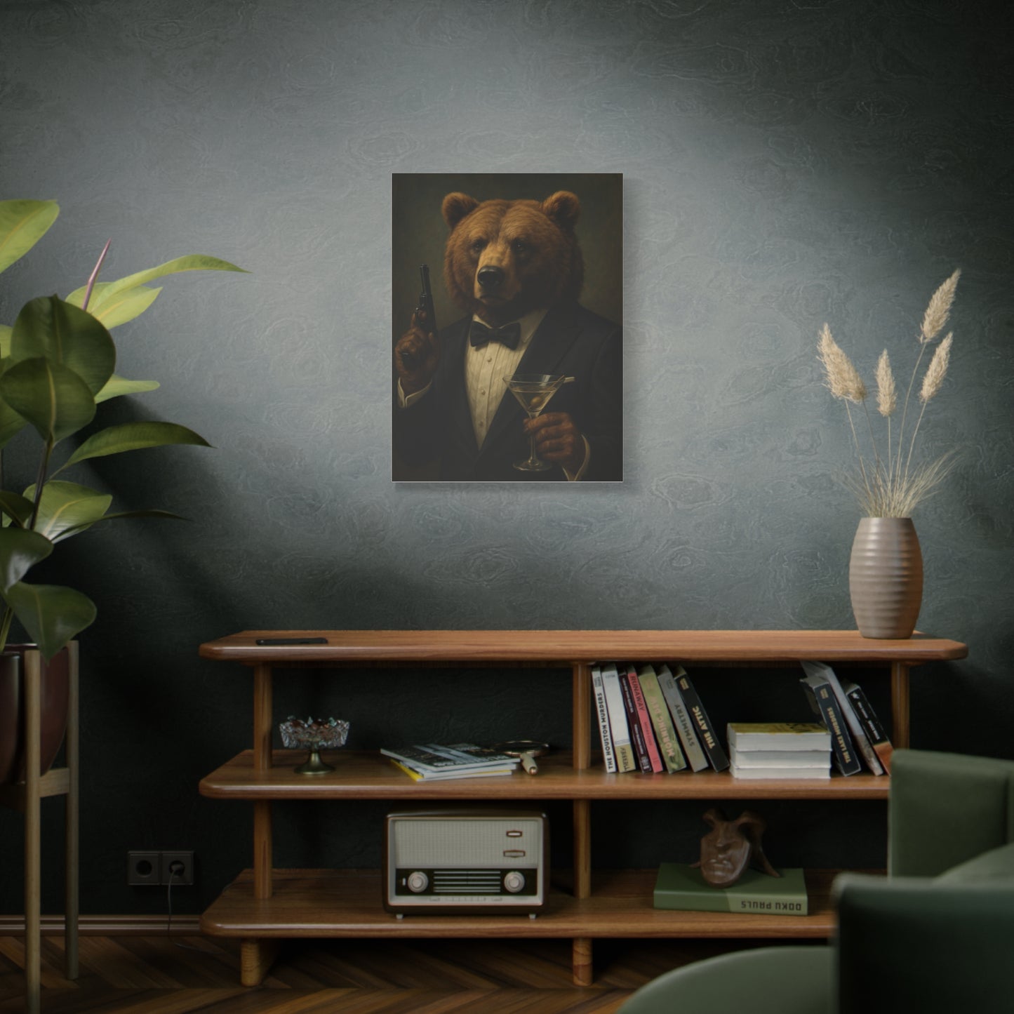 Spy Bear Canvas Art