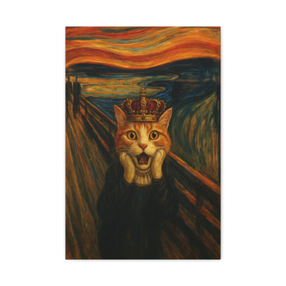 Cat Art of The Scream, Colorful Funny Cat Lovers, Wall Art, Home Decor, Cat Owners Gift, Cat Lover Gift