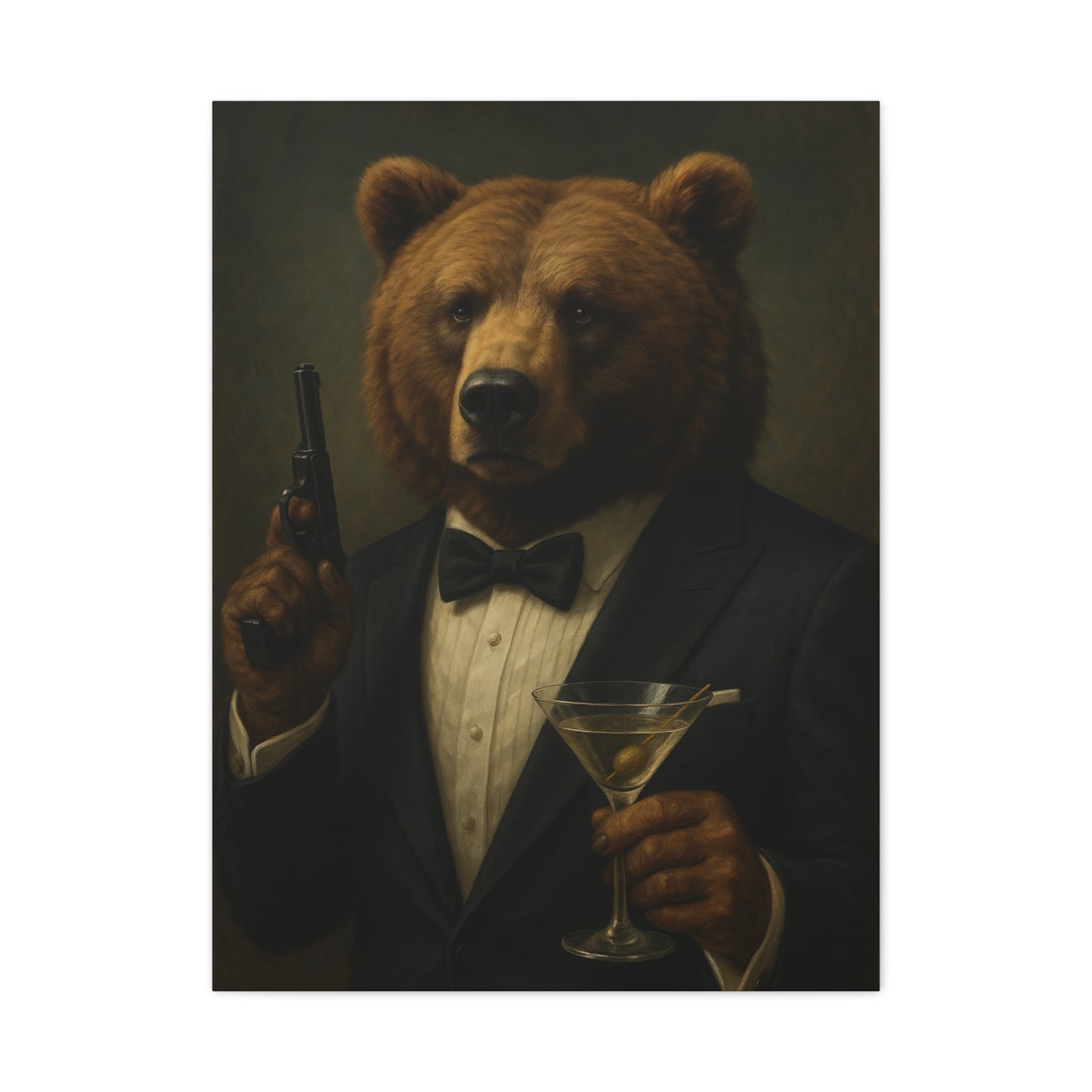 Spy Bear Canvas Art