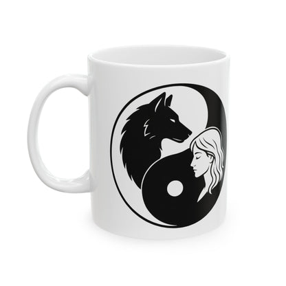 Lone Wolf Empath Ceramic Mug — 11oz & 15oz Coffee Cup - US SHIPPING