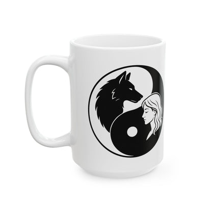 Lone Wolf Empath Ceramic Mug — 11oz & 15oz Coffee Cup - US SHIPPING