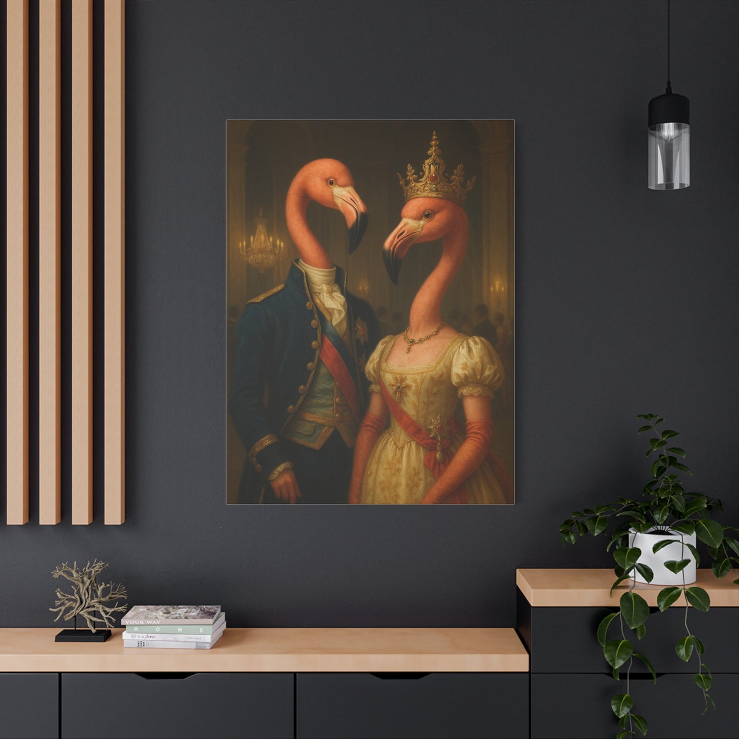 Canvas Print - Tropical Flamingo Art, Unique Home Decor, Fun Wedding Gift