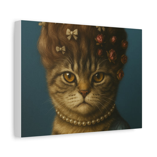 Whimsical Cat Canvas Art Print, Vintage Cat Decor, Pet Lover Gift, Unique Home Wall Art, Feline Artwork for Cat Lovers
