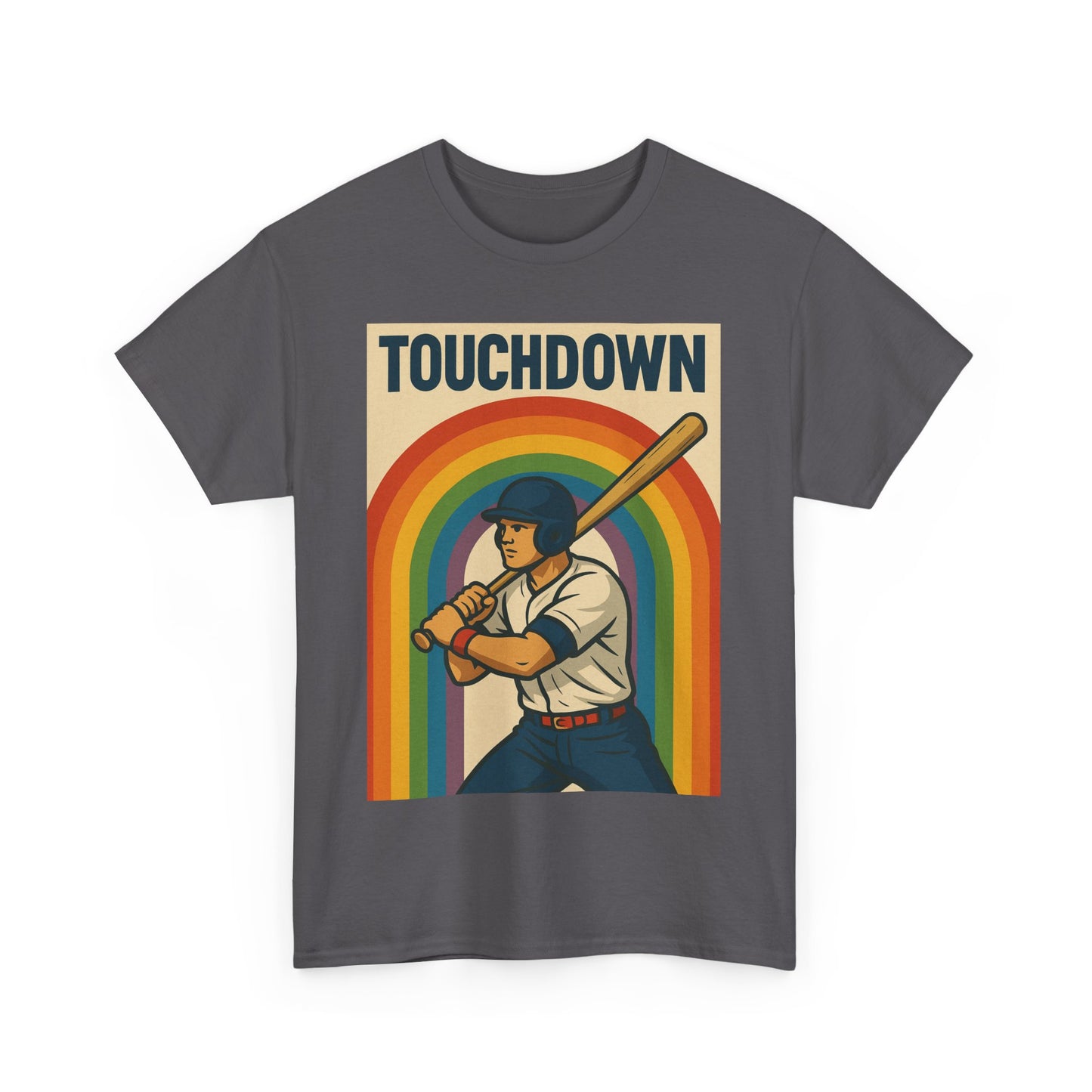 Funny Baseball T-Shirt - Unisex Heavy Cotton Tee, Touchdown Sports Tee, Baseball Fan Shirt, Sports Lover Gift, Humorous Baseball Tee