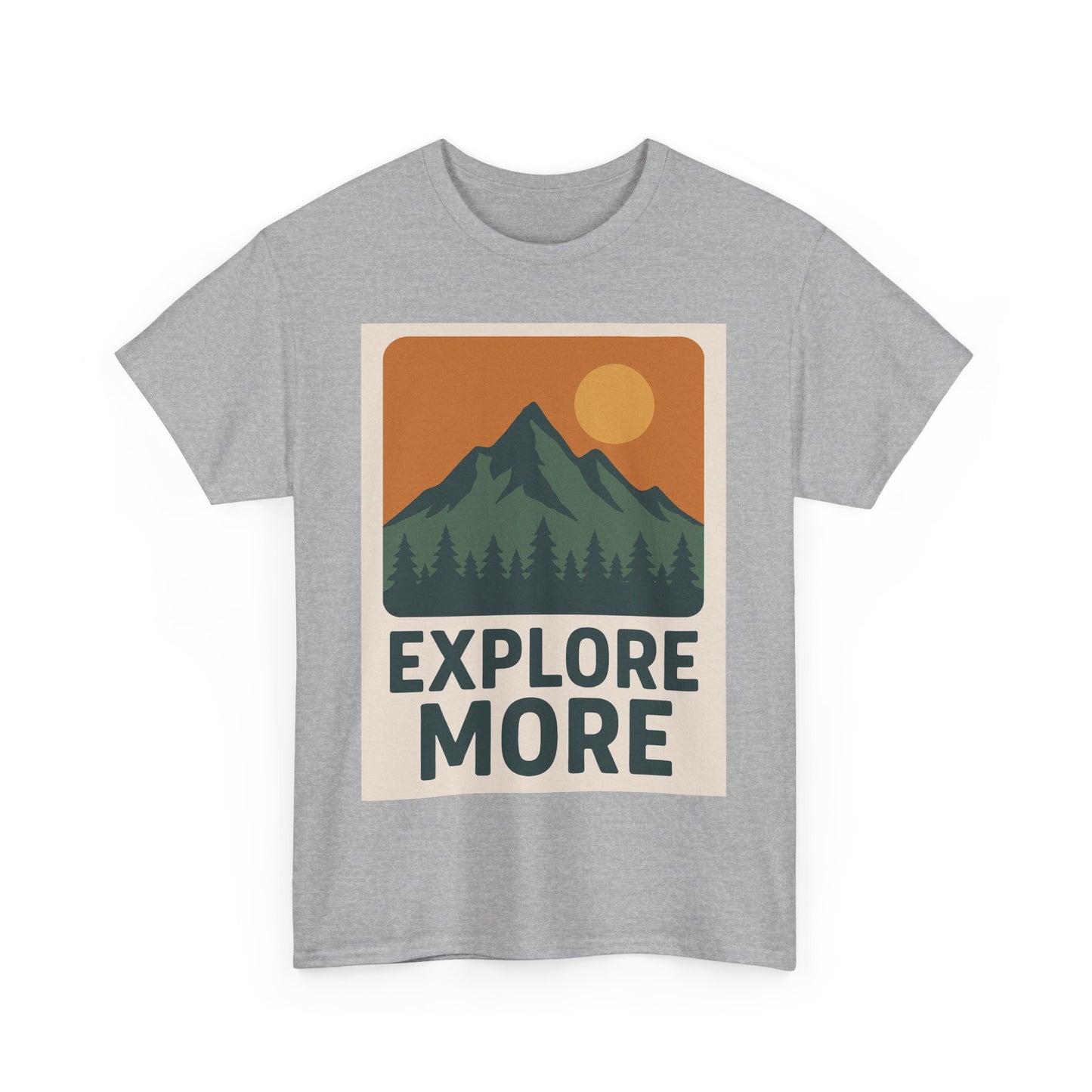 Explore More Unisex Heavy Cotton Tee, Adventure Shirt, Outdoor Clothing, Hiking Apparel, Gift for Nature Lovers, Casual Wear