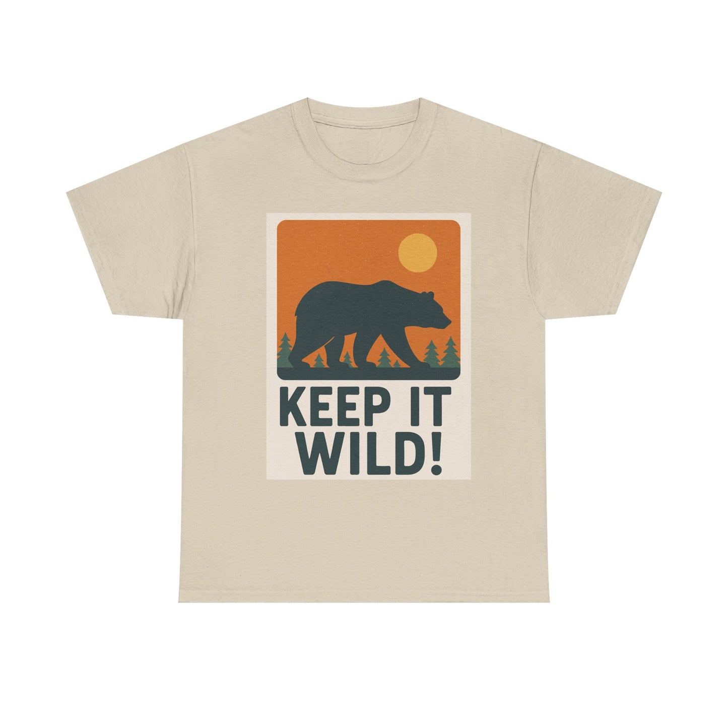 Keep It Wild Unisex Heavy Cotton Tee, Nature T-Shirt, Gift for Outdoors Lovers, Camping Apparel, Wilderness Fashion, Eco-Friendly Tee