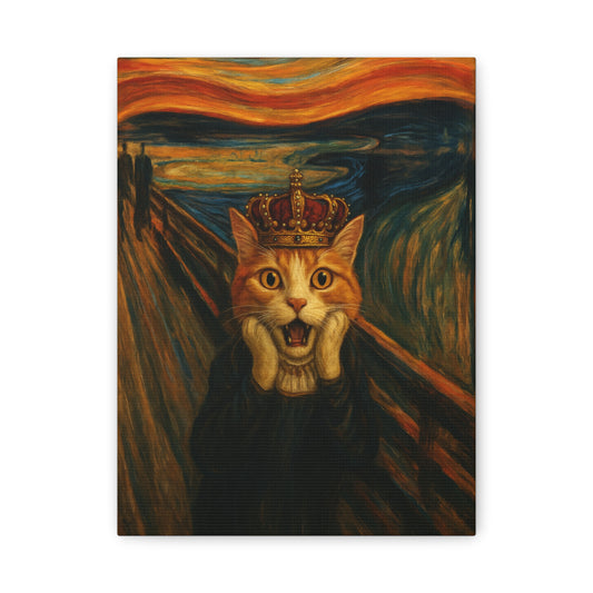 Cat Art of The Scream, Colorful Funny Cat Lovers, Wall Art, Home Decor, Cat Owners Gift, Cat Lover Gift