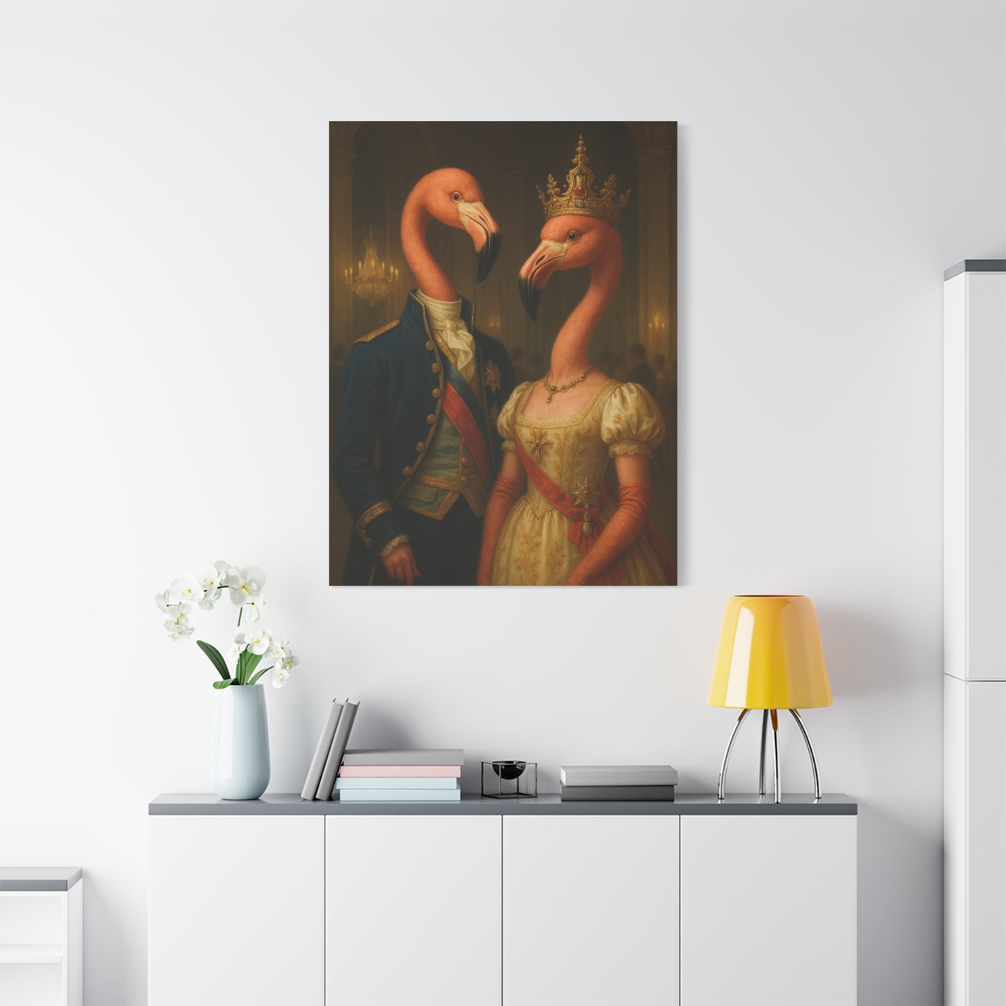 Canvas Print - Tropical Flamingo Art, Unique Home Decor, Fun Wedding Gift