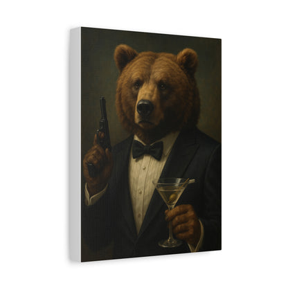 Spy Bear Canvas Art