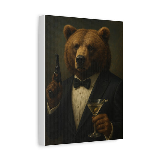 Spy Bear Canvas Art