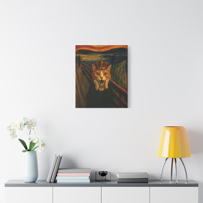 Cat Art of The Scream, Colorful Funny Cat Lovers, Wall Art, Home Decor, Cat Owners Gift, Cat Lover Gift