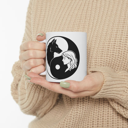 Lone Wolf Empath Ceramic Mug — 11oz & 15oz Coffee Cup - US SHIPPING