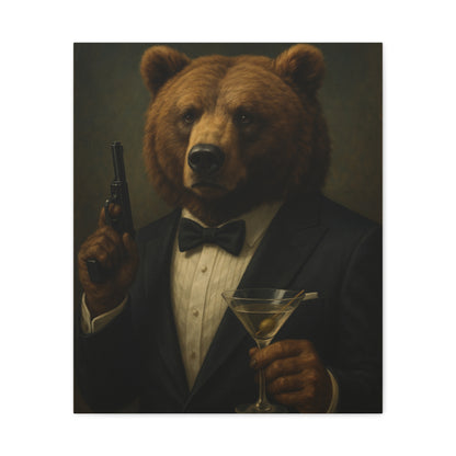 Spy Bear Canvas Art