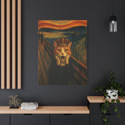 Cat Art of The Scream, Colorful Funny Cat Lovers, Wall Art, Home Decor, Cat Owners Gift, Cat Lover Gift