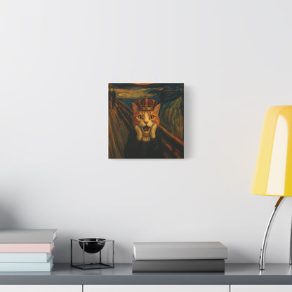 Cat Art of The Scream, Colorful Funny Cat Lovers, Wall Art, Home Decor, Cat Owners Gift, Cat Lover Gift