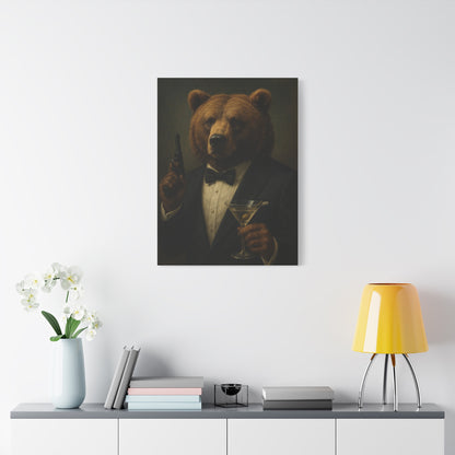 Spy Bear Canvas Art