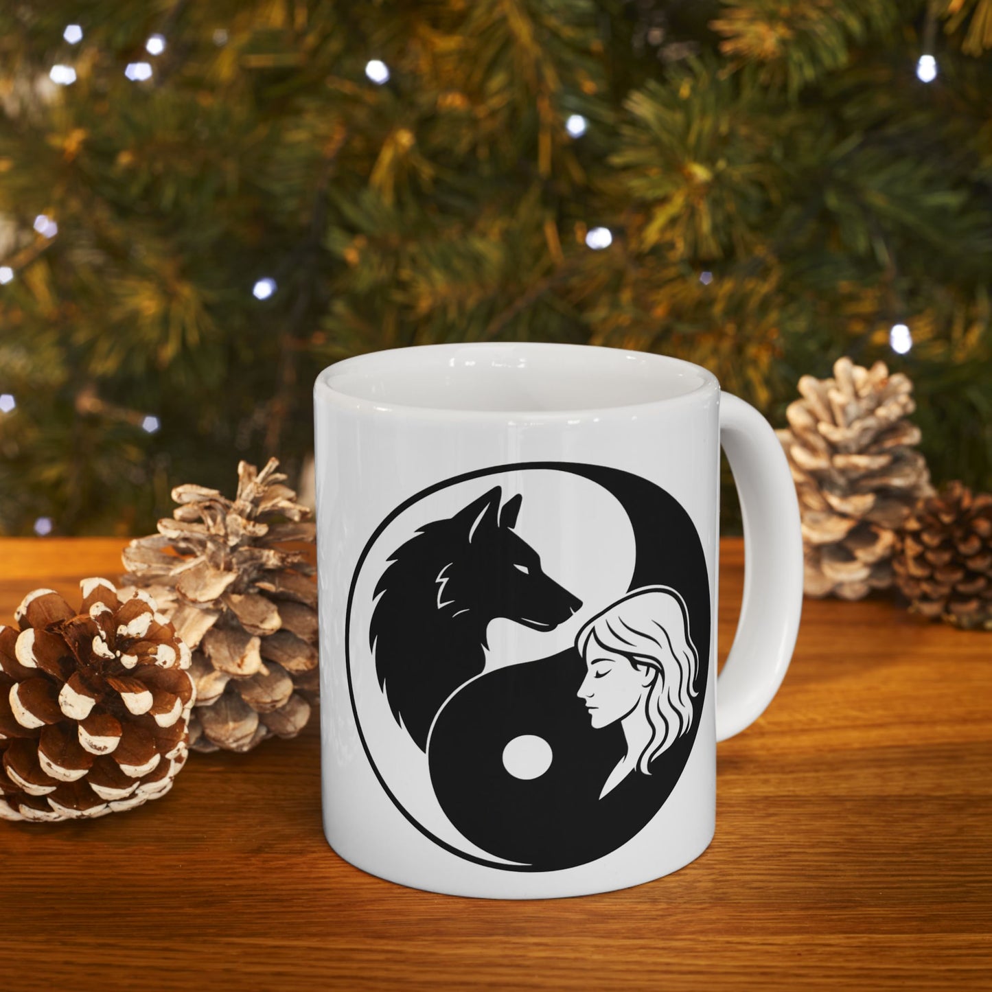 Lone Wolf Empath Ceramic Mug — 11oz & 15oz Coffee Cup - US SHIPPING