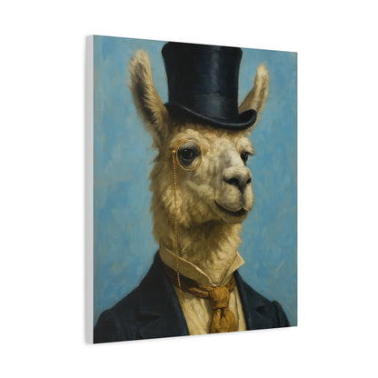 Llama Portrait Canvas Art, Quirky Home Decor, Unique Gift for Animal Lovers, Wall Art, Modern Decor, Funny Gift Idea