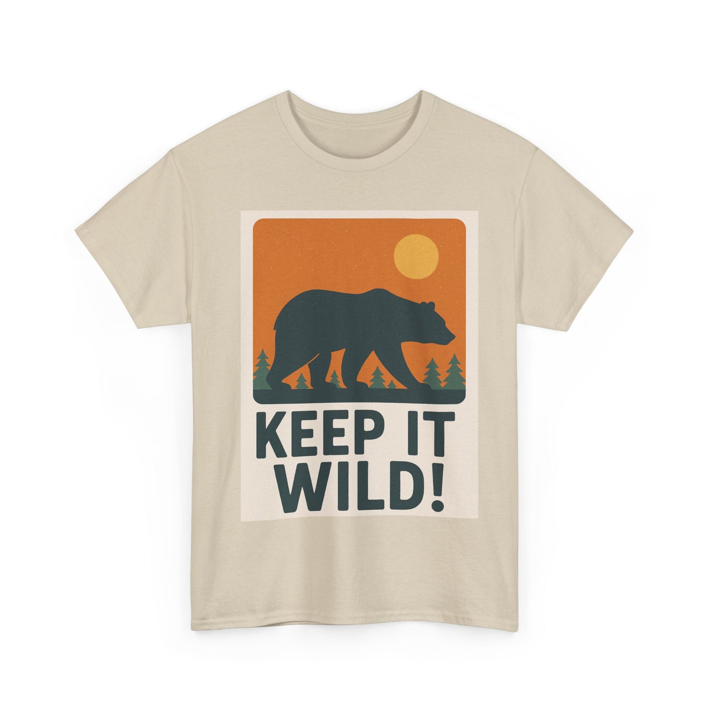 Keep It Wild Unisex Heavy Cotton Tee, Nature T-Shirt, Gift for Outdoors Lovers, Camping Apparel, Wilderness Fashion, Eco-Friendly Tee