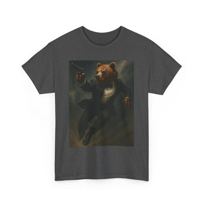 Spy Bear Graphic Tee, Unisex Heavy Cotton Shirt, Cool Casual Wear, Unique Gift for Animal Lovers, Perfect for Parties