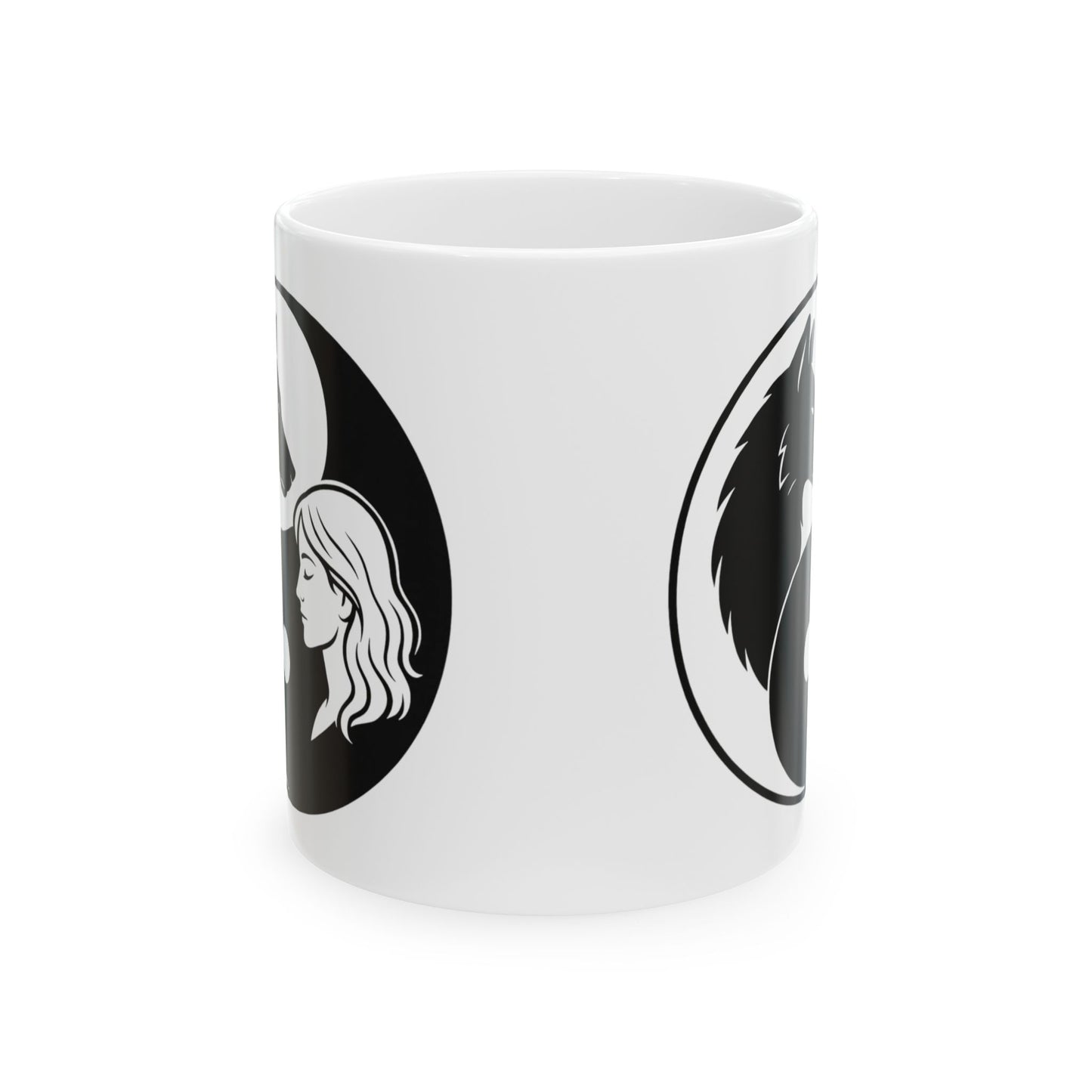 Lone Wolf Empath Ceramic Mug — 11oz & 15oz Coffee Cup - US SHIPPING
