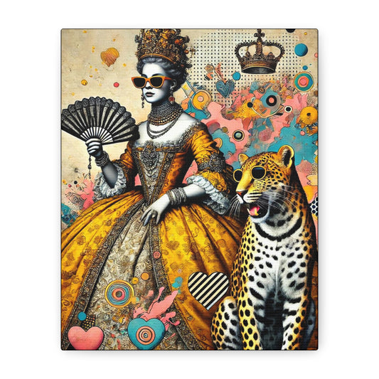 Royalty and Wild Canvas Art Print, Wall Decor, Unique Gift, Home Decoration, Colorful Art