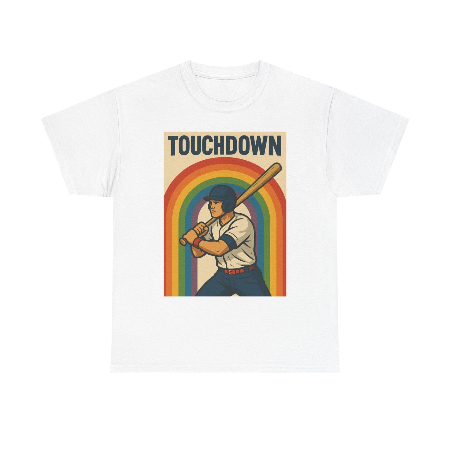 Funny Baseball T-Shirt - Unisex Heavy Cotton Tee, Touchdown Sports Tee, Baseball Fan Shirt, Sports Lover Gift, Humorous Baseball Tee