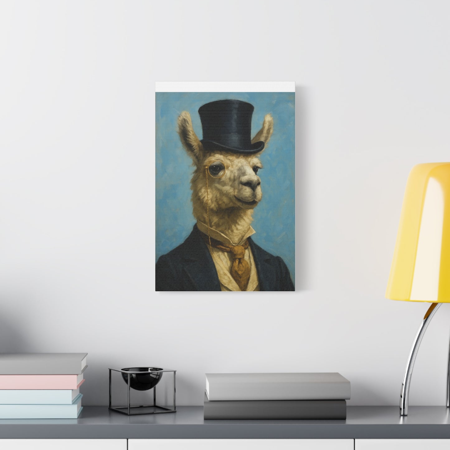Llama Portrait Canvas Art, Quirky Home Decor, Unique Gift for Animal Lovers, Wall Art, Modern Decor, Funny Gift Idea