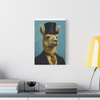 Llama Portrait Canvas Art, Quirky Home Decor, Unique Gift for Animal Lovers, Wall Art, Modern Decor, Funny Gift Idea