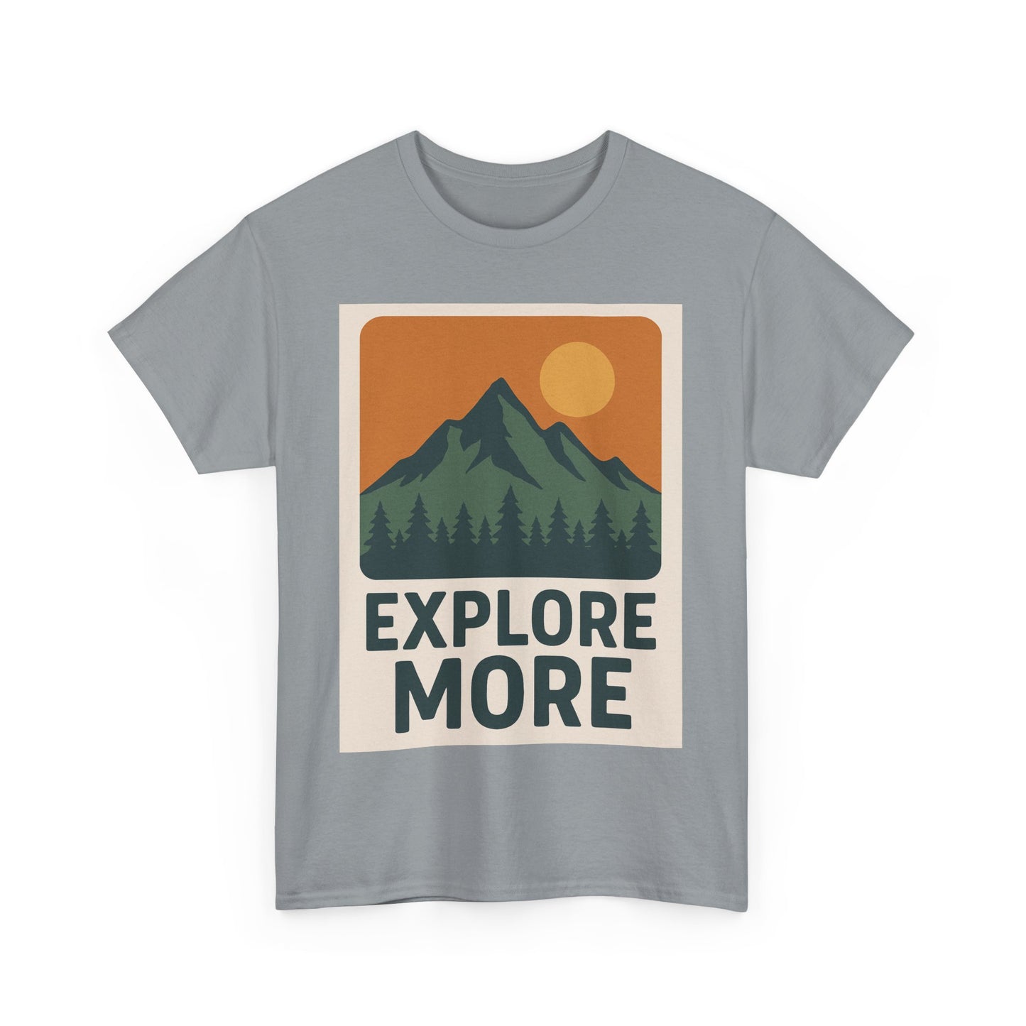 Explore More Unisex Heavy Cotton Tee, Adventure Shirt, Outdoor Clothing, Hiking Apparel, Gift for Nature Lovers, Casual Wear