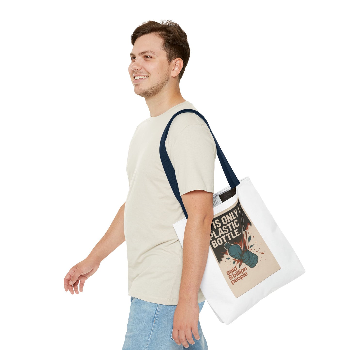 Eco-Friendly Tote Bag with Recycling Message - Perfect for Shopping, Beach Trips, Earth Day, Gifts, Sustainable Living