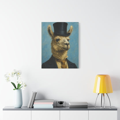 Llama Portrait Canvas Art, Quirky Home Decor, Unique Gift for Animal Lovers, Wall Art, Modern Decor, Funny Gift Idea