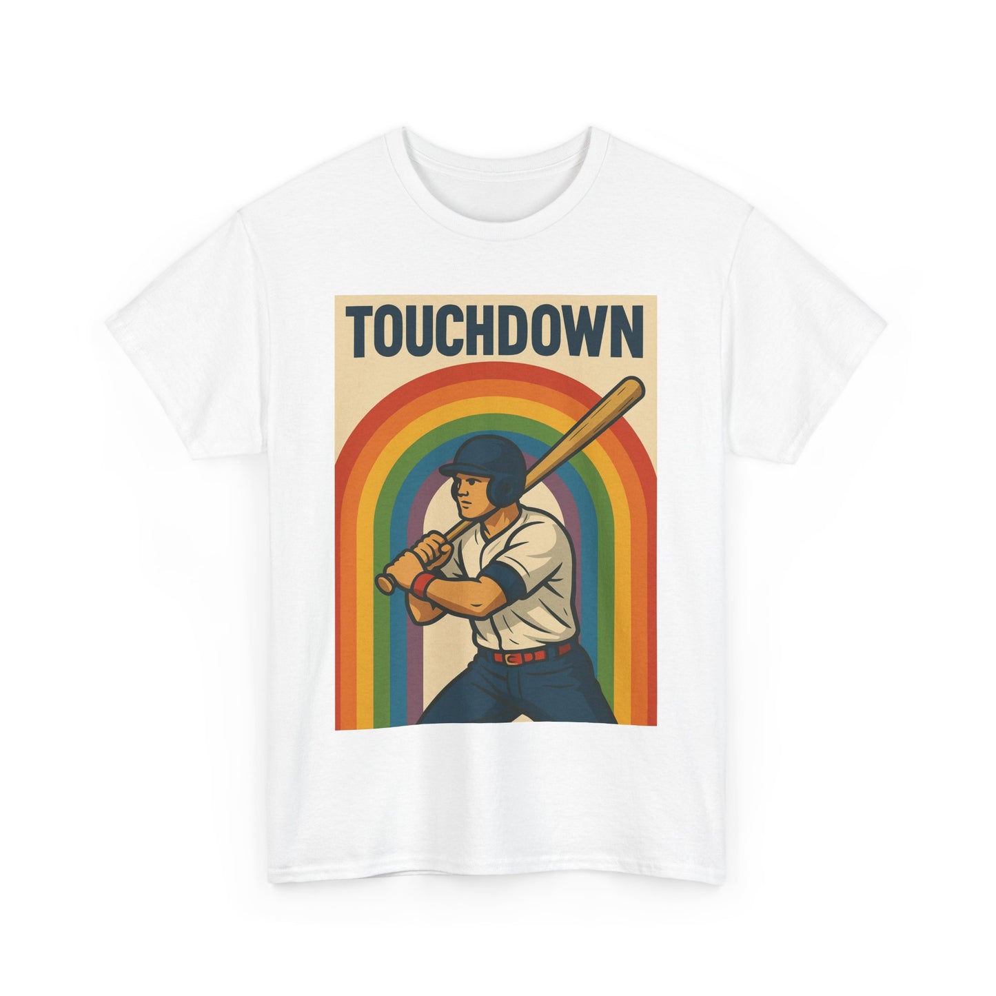 Funny Baseball T-Shirt - Unisex Heavy Cotton Tee, Touchdown Sports Tee, Baseball Fan Shirt, Sports Lover Gift, Humorous Baseball Tee