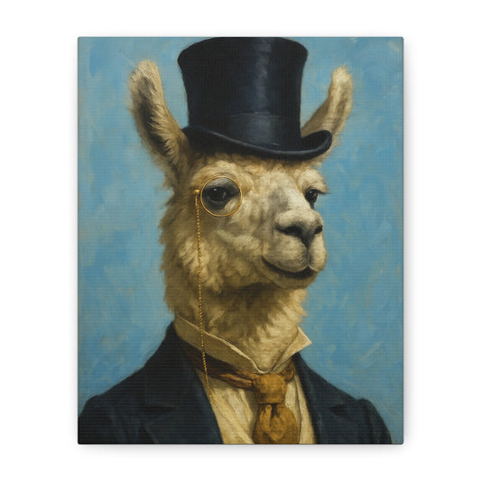 Llama Portrait Canvas Art, Quirky Home Decor, Unique Gift for Animal Lovers, Wall Art, Modern Decor, Funny Gift Idea