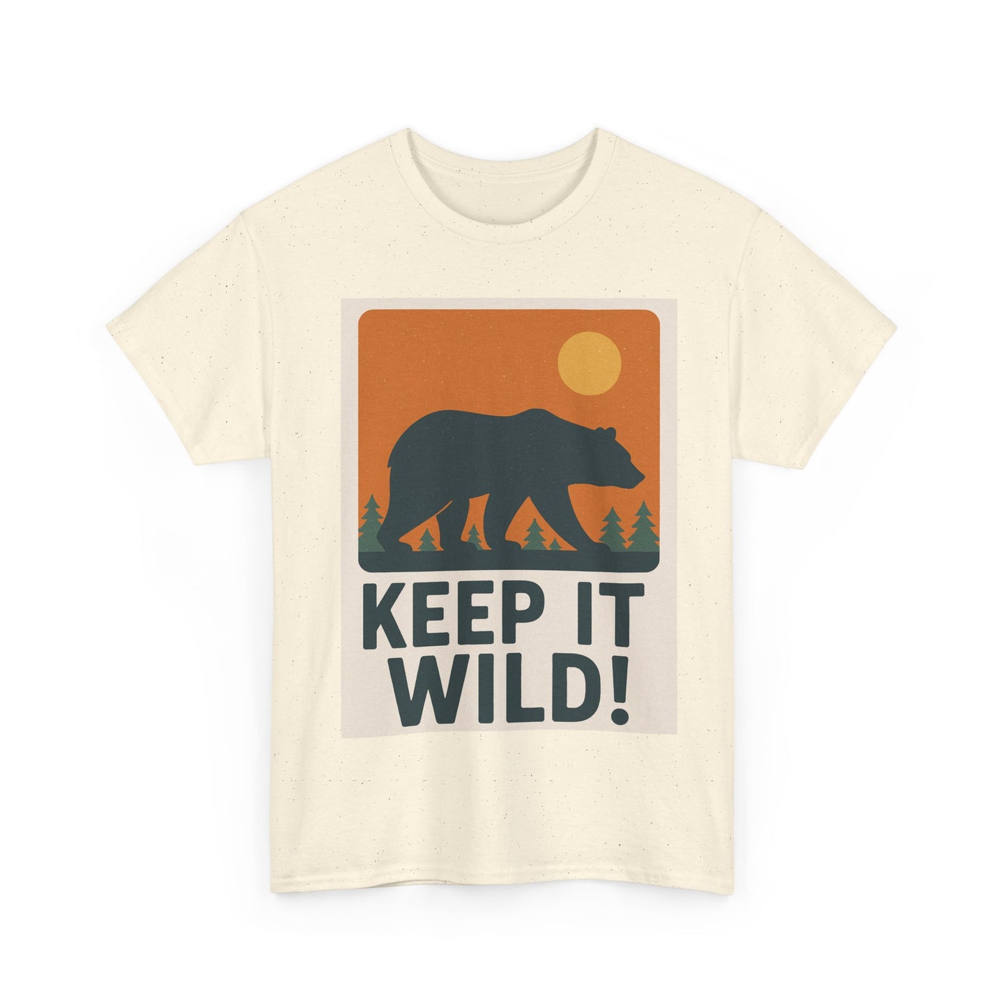 Keep It Wild Unisex Heavy Cotton Tee, Nature T-Shirt, Gift for Outdoors Lovers, Camping Apparel, Wilderness Fashion, Eco-Friendly Tee