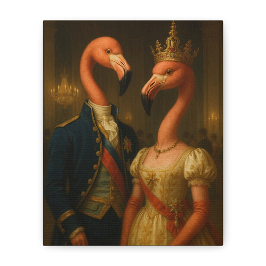 Canvas Print - Tropical Flamingo Art, Unique Home Decor, Fun Wedding Gift