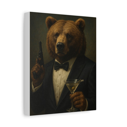 Spy Bear Canvas Art