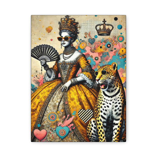 Royalty and Wild Canvas Art Print, Wall Decor, Unique Gift, Home Decoration, Colorful Art
