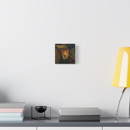 Cat Art of The Scream, Colorful Funny Cat Lovers, Wall Art, Home Decor, Cat Owners Gift, Cat Lover Gift