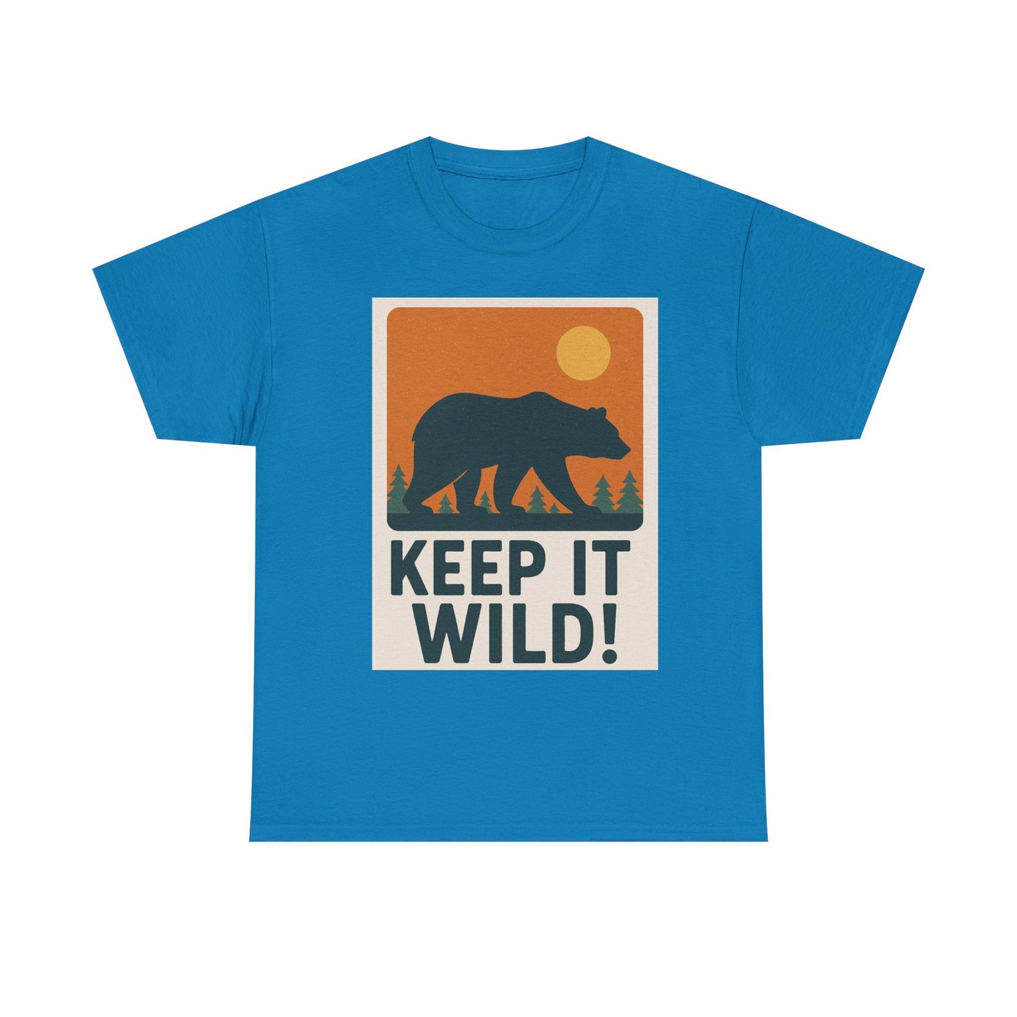 Keep It Wild Unisex Heavy Cotton Tee, Nature T-Shirt, Gift for Outdoors Lovers, Camping Apparel, Wilderness Fashion, Eco-Friendly Tee