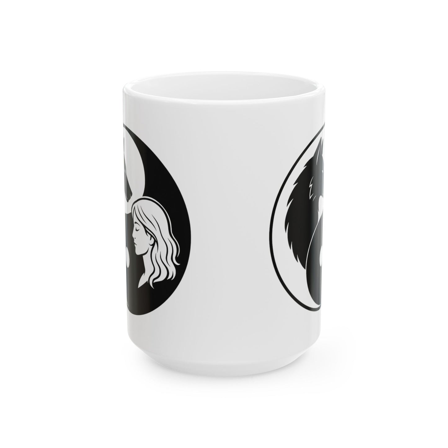 Lone Wolf Empath Ceramic Mug — 11oz & 15oz Coffee Cup - US SHIPPING