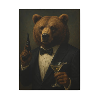 Spy Bear Canvas Art