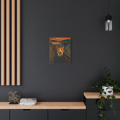 Cat Art of The Scream, Colorful Funny Cat Lovers, Wall Art, Home Decor, Cat Owners Gift, Cat Lover Gift